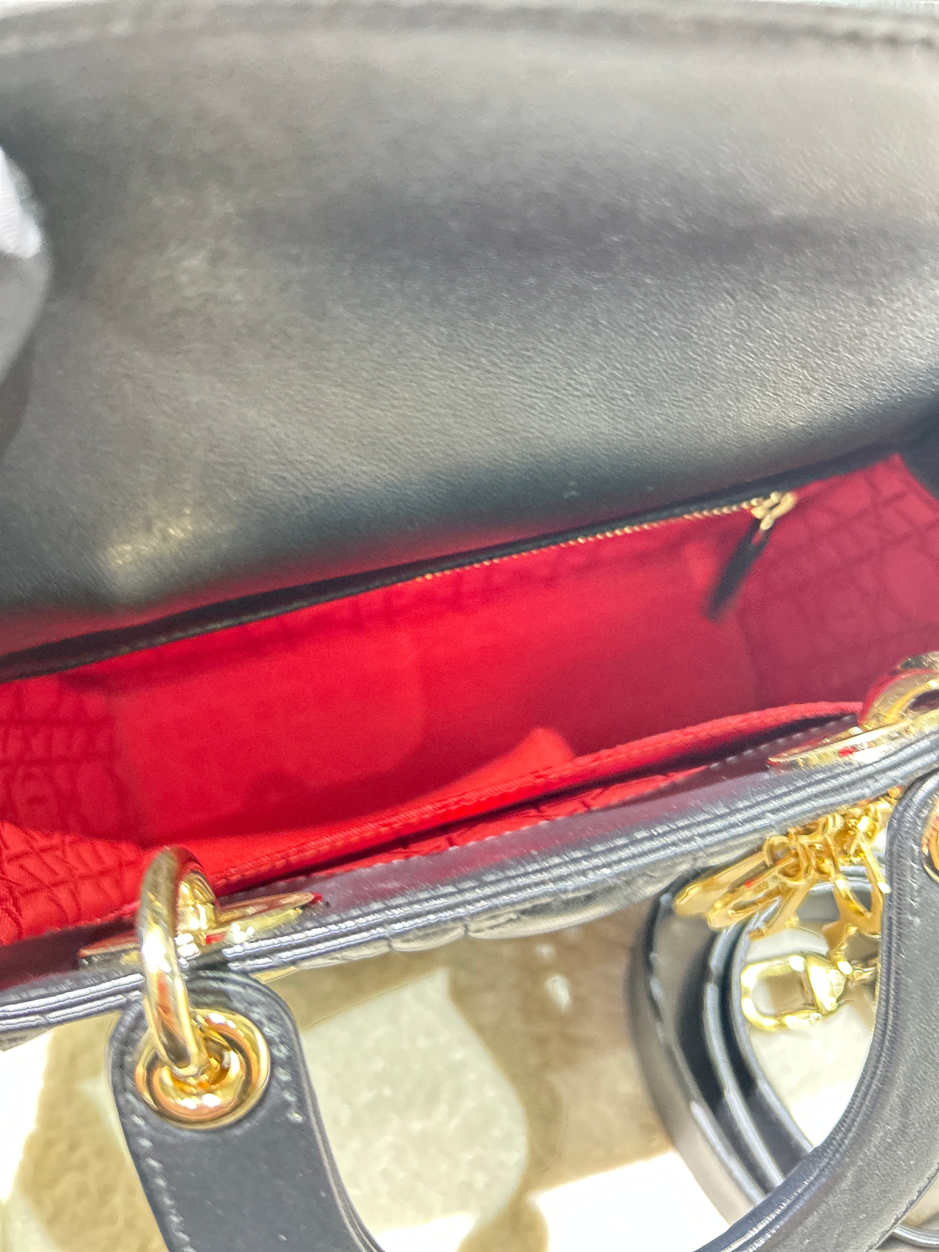 Dior Lady Small Flap - Cannage Lambskin Black Silver Hardware