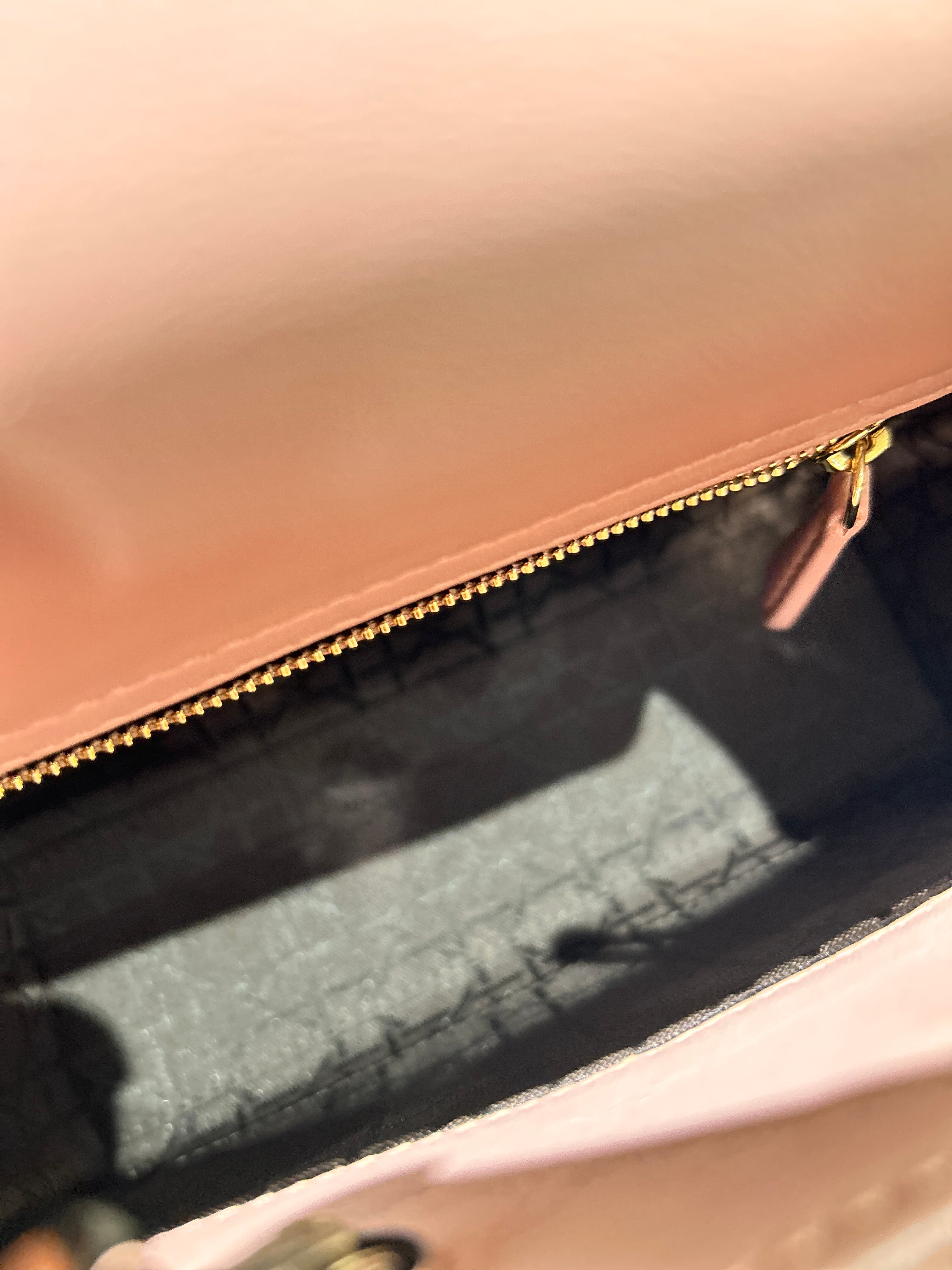 Dior Lady Small Flap - Cannage Lambskin Light Sakura Pink Gold Hardware